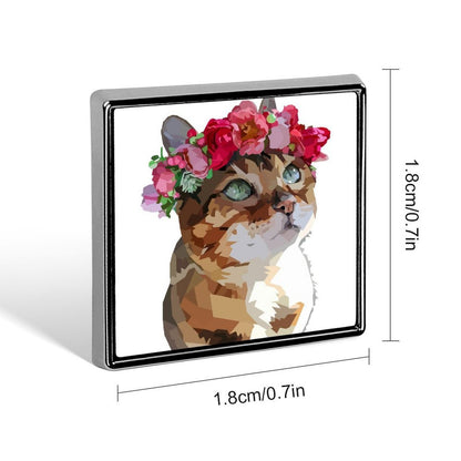 Custom Printed Mini Square Metal Lapel Pin