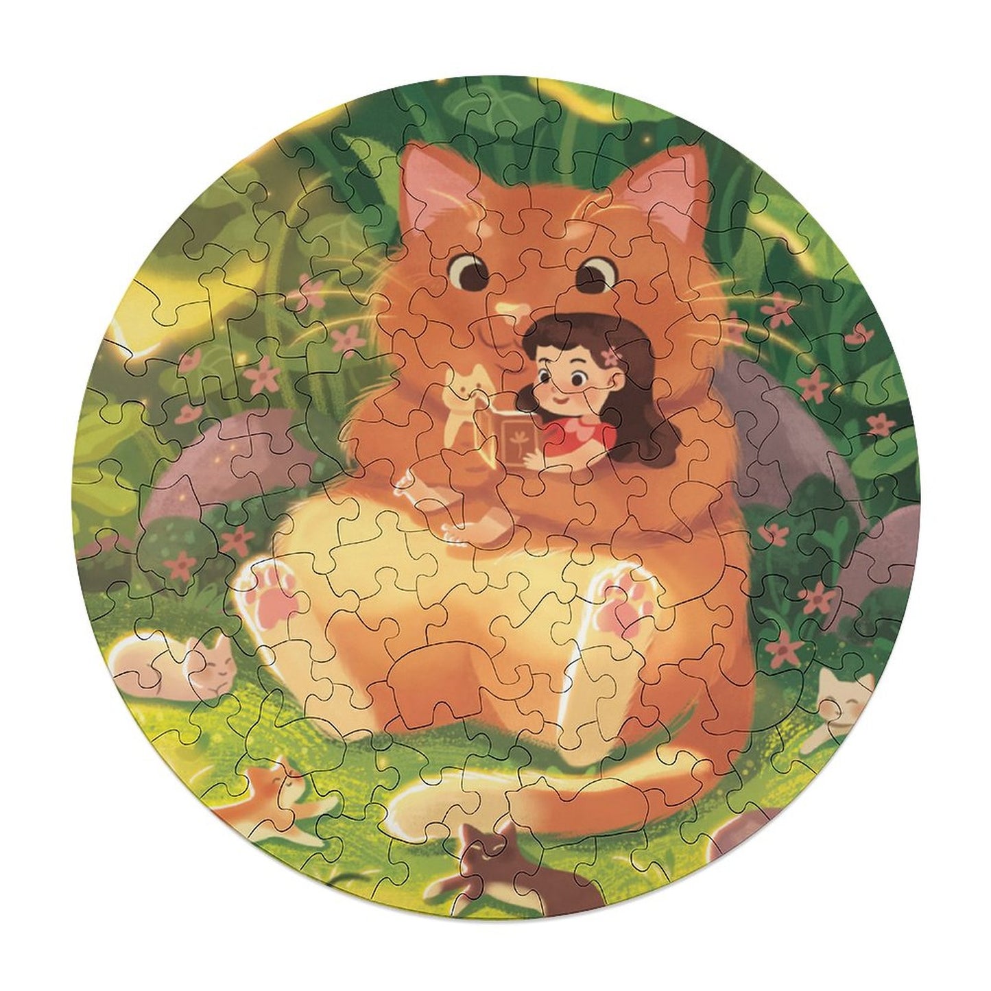 Wooden Animal Shaped Puzzle | UV Printed Poplar Jigsaw with Whimsy Pieces