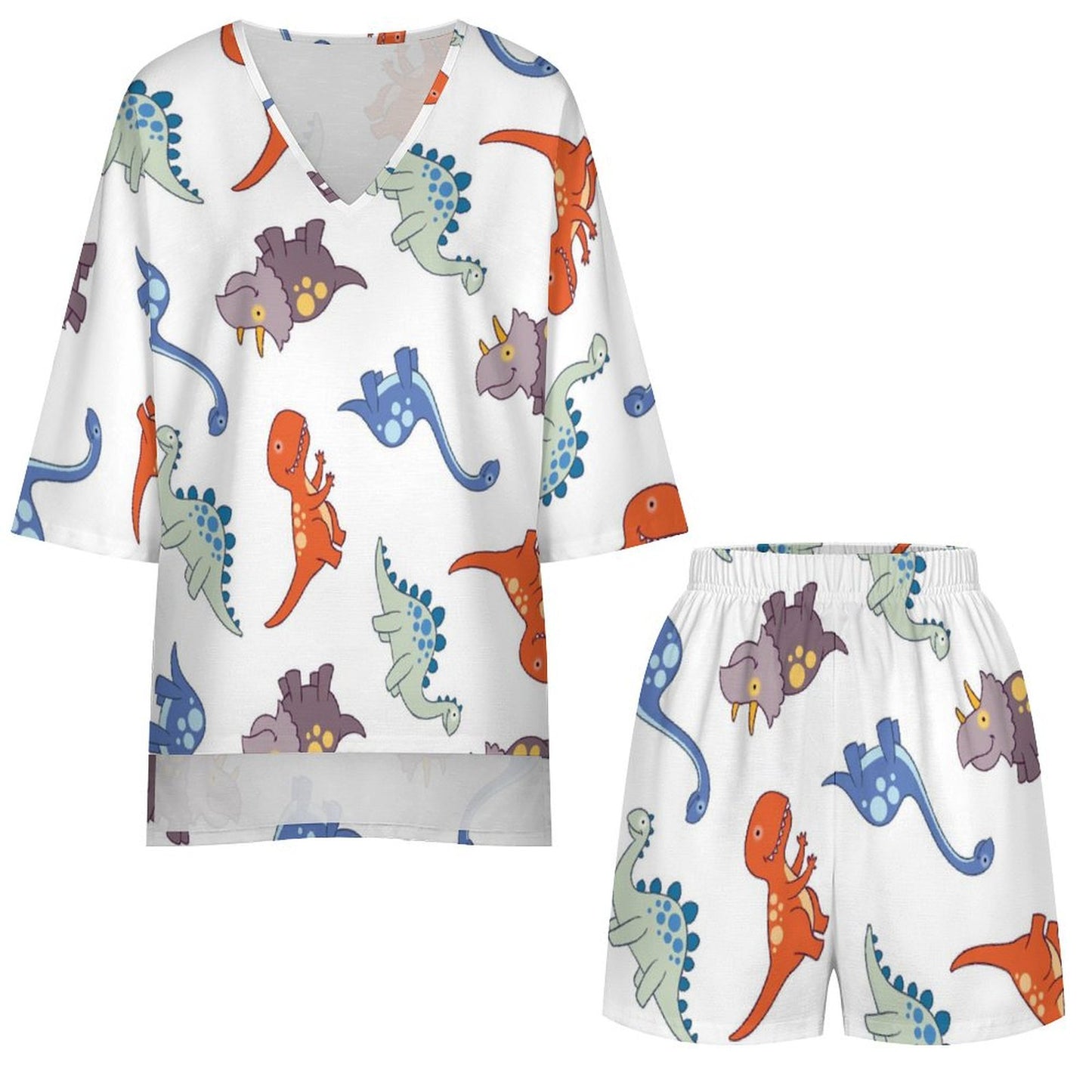 Custom Two-Piece Lounge Set | Personalized Shorts Set for Women