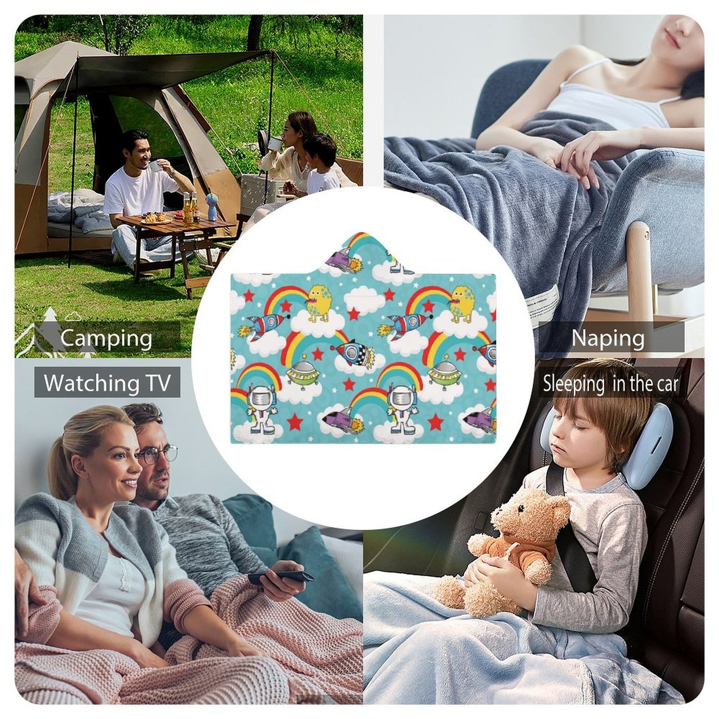 Custom Hooded Blanket | Personalized Wearable Photo Throw