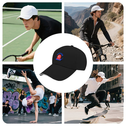 Custom Sandwich Brim Baseball Cap with Heat Transfer Print
