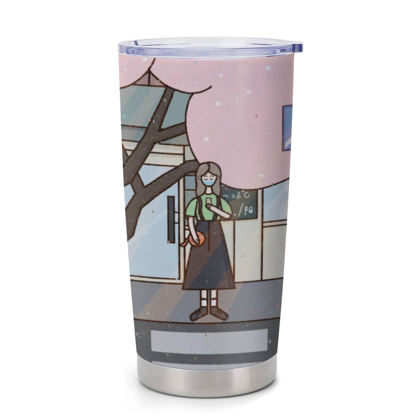 Custom Full Print Travel Mug Car Tumbler | 20oz Leakproof Commuter Cup