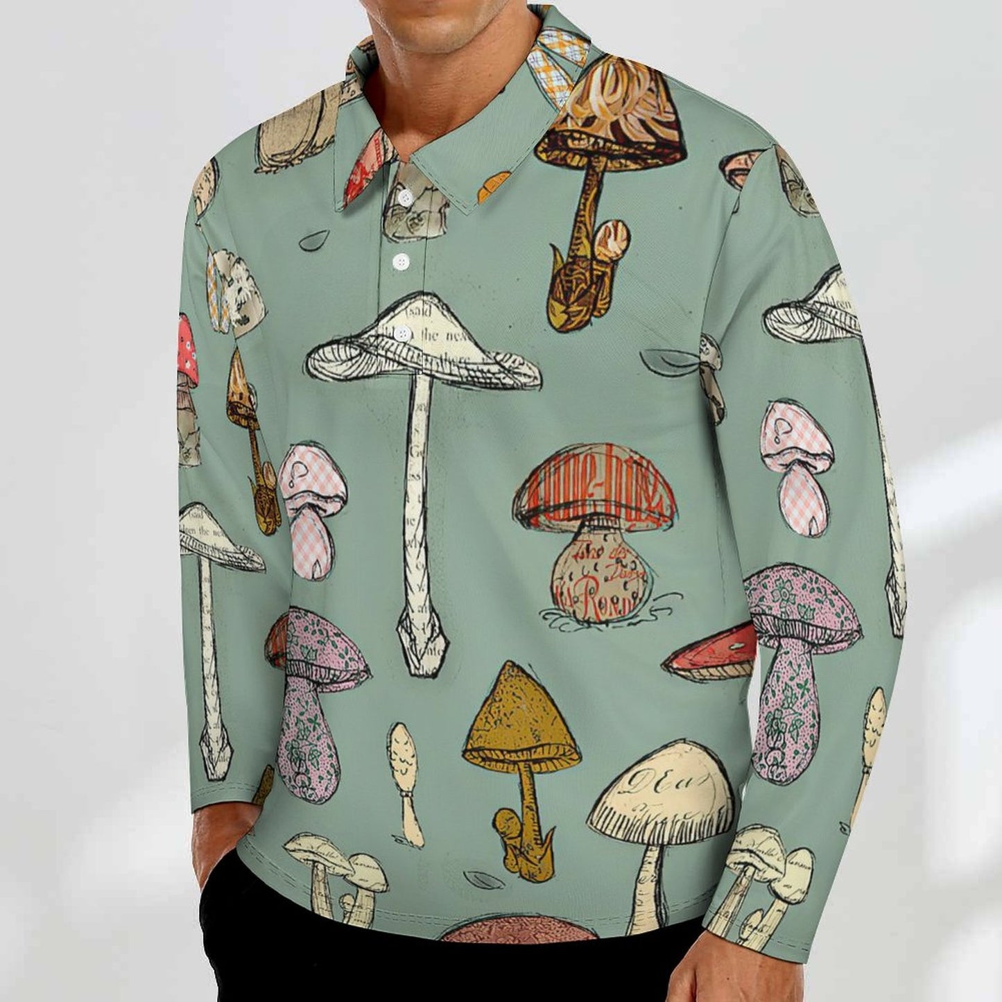 Custom Men's Long Sleeve Performance Polo Shirt | Moisture Wicking Golf Top