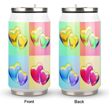 Custom Coke Can Tumbler | Personalized Stainless Steel Cup with Straw