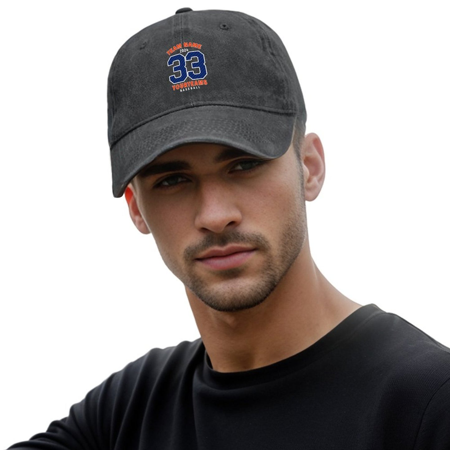 Washed Cotton Denim Cap | Adjustable UV Protection Baseball Hat | Unisex Outdoor Headwear