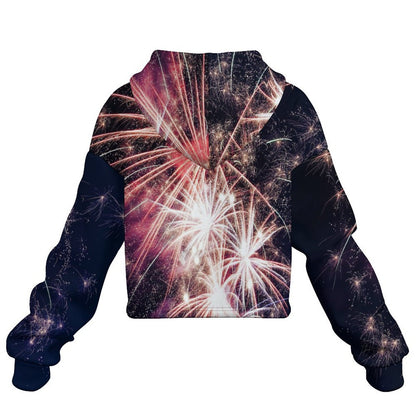 Custom Photo Cropped Hoodie | Personalized Raw Hem Sweatshirt for Women