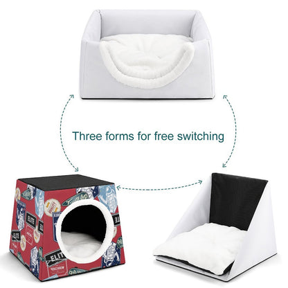 Custom Space Capsule Cat Bed | Personalized Enclosed Dog Cave
