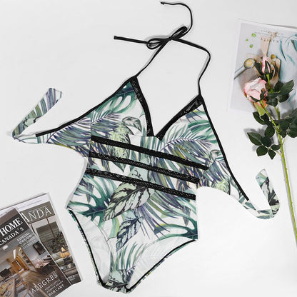 Custom Tie-Strap One-Piece Swimsuit | High-Spandex Sculpting Monokini