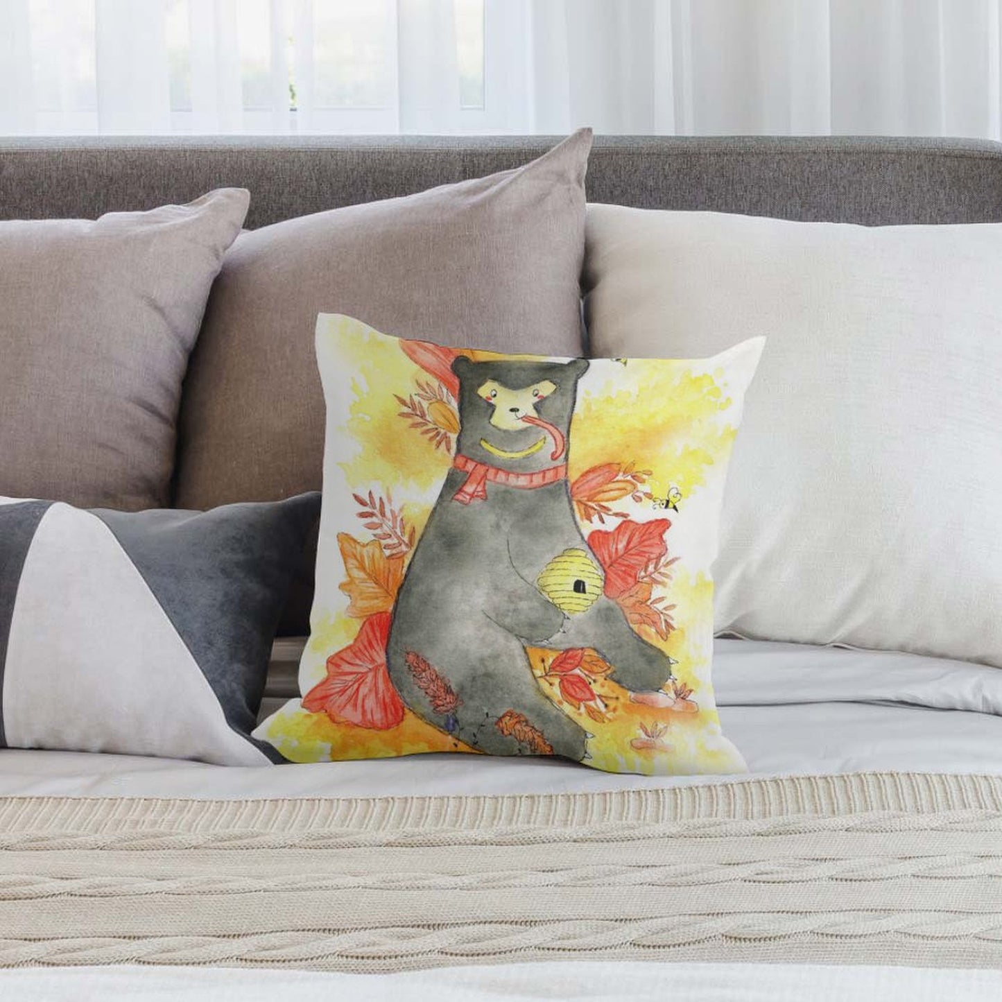 Custom Photo Pillow Cover 18x18 | Personalized Plush Cushion Case