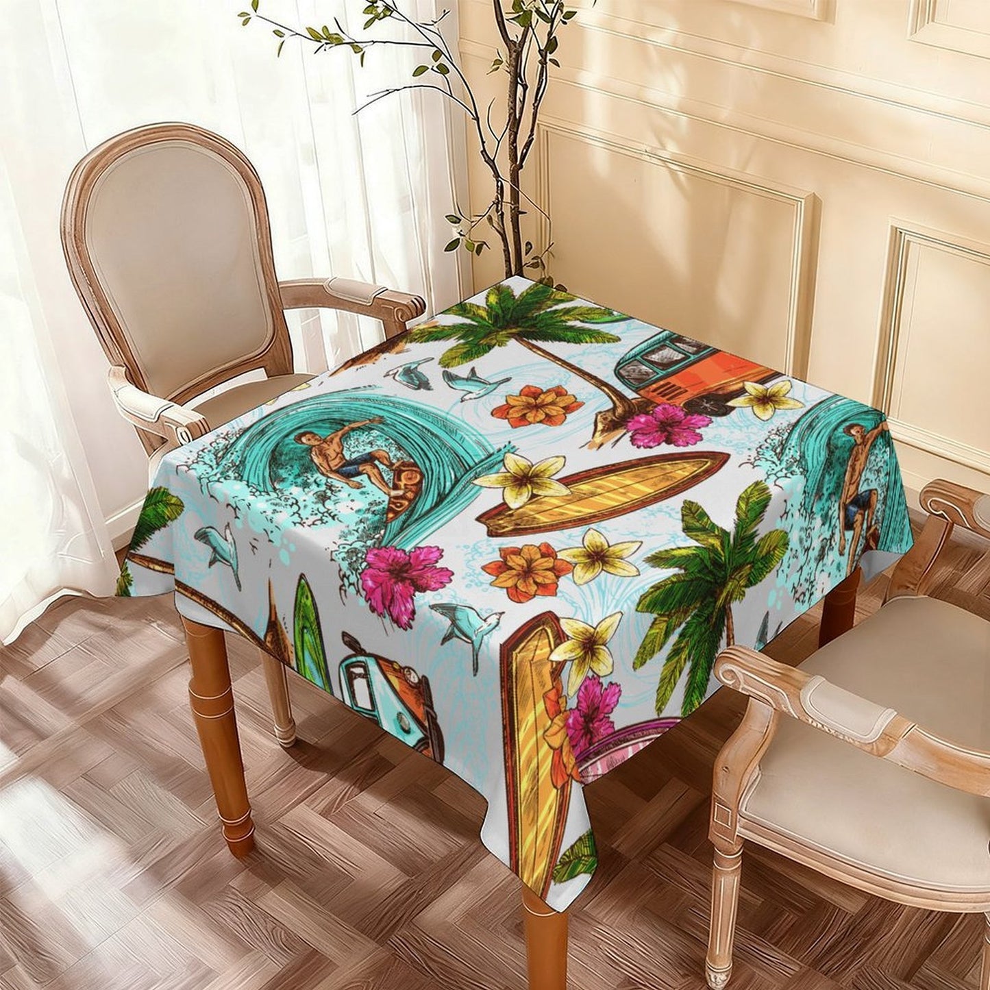 Custom Square Tablecloth | Waterproof Oxford Table Cover