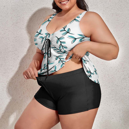 Custom Plus Size Tankini with Boyshorts | Your Design Here