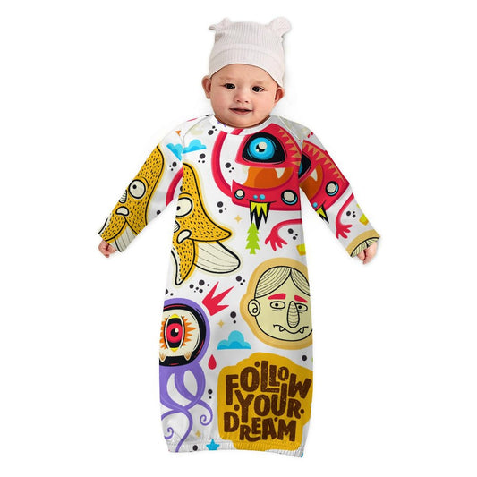 Custom Fire-Resistant Baby Sleep Sack | Personalized Newborn Gown