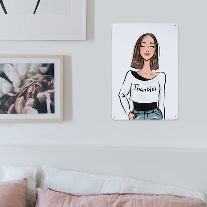Custom Vertical Aluminum Sign | Personalized Portrait Metal Art
