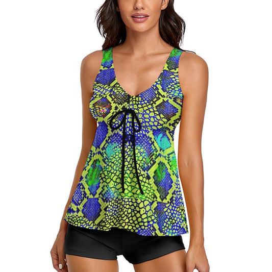 Custom Tankini Set with Boyshorts: Plus Size Modest Swimwear