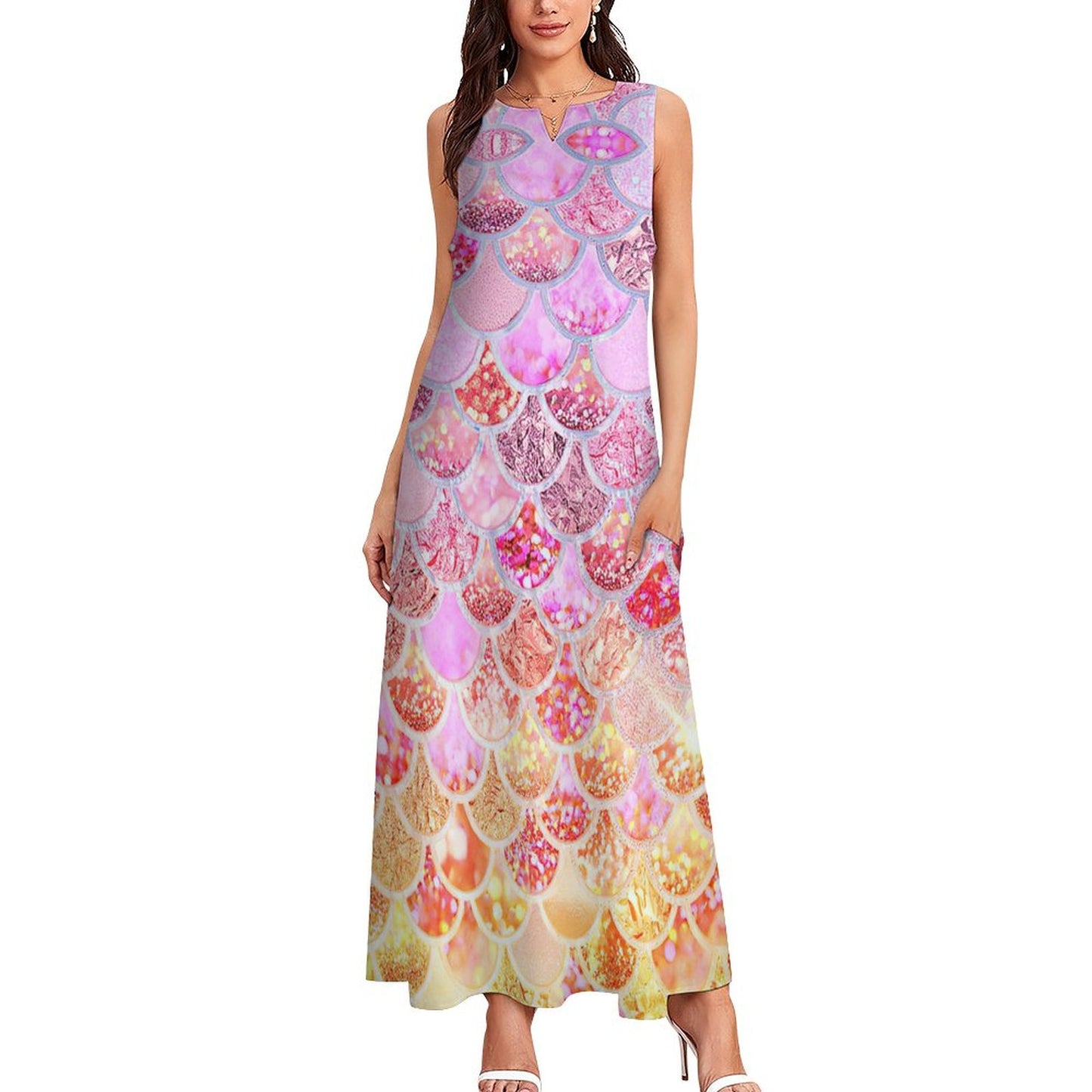 Custom Sleeveless Slim-Fit Maxi Dress | Elongating Column Gown