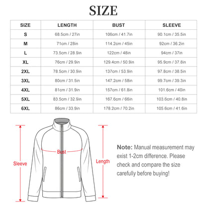 Men's Zip-Up Fleece Jacket with Custom Print Option