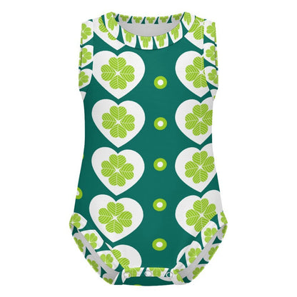 Custom Sleeveless Baby Romper in Pure Cotton with Personalized Printing