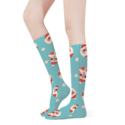 Custom Printed Knee-High & Thigh-High Polyester Socks