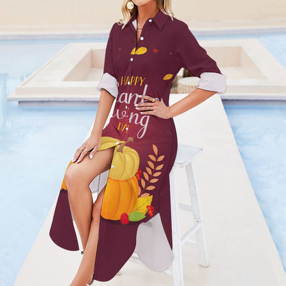 Custom Shirt Dress | Personalized Long Sleeve Button-Down