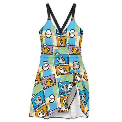 Women's Skirted One Piece Swimsuit with Tie Hem, Tummy Control and Custom Print