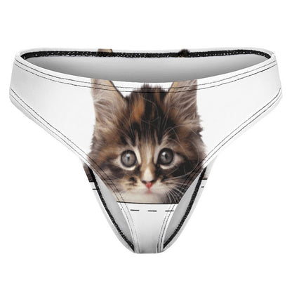 Custom Cotton Thong | Personalized Photo Panties for Women (DTG)