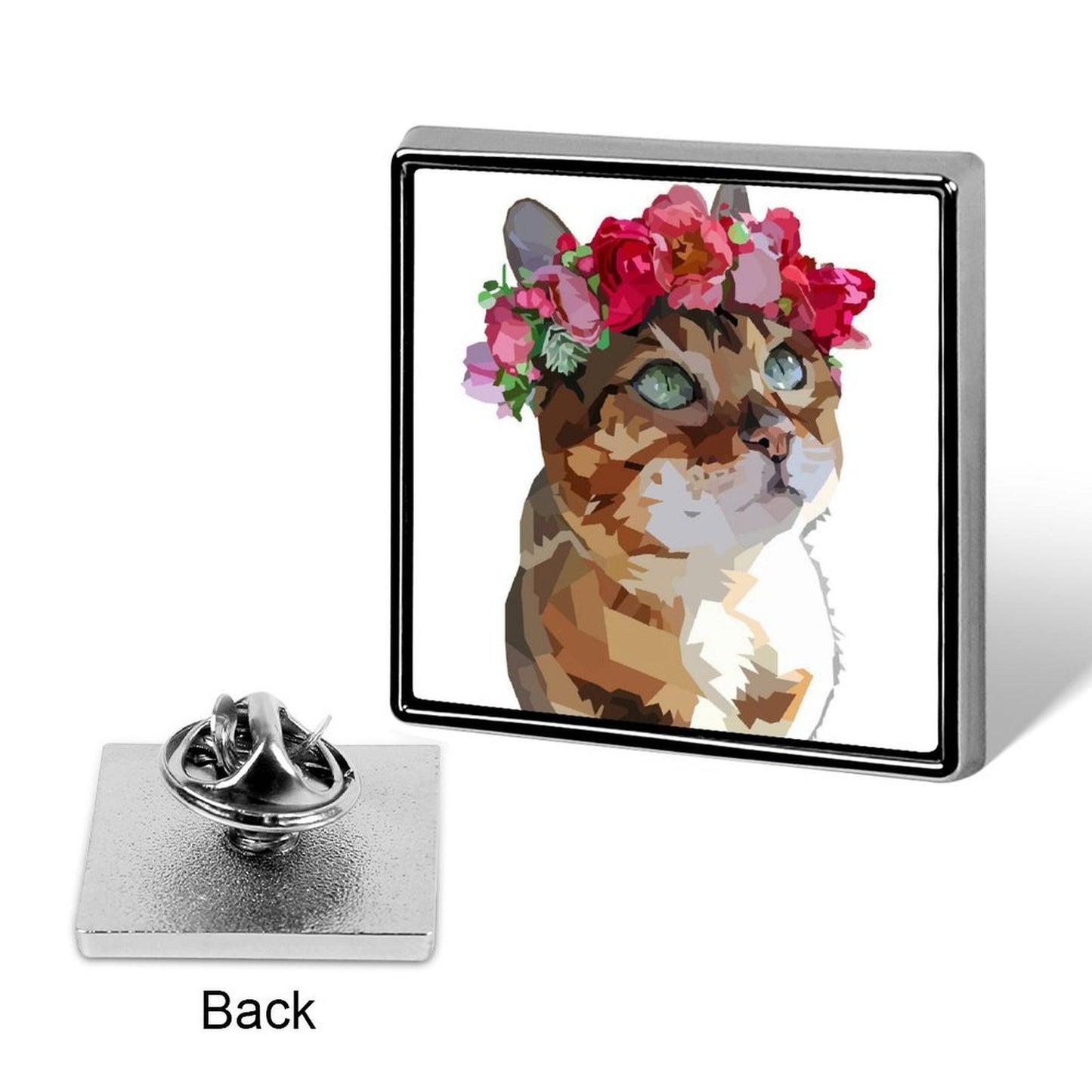 Custom Printed Mini Square Metal Lapel Pin