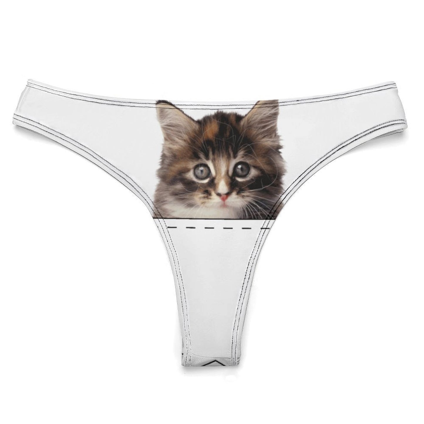 Custom Cotton Thong | Personalized Photo Panties for Women (DTG)