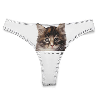 Custom Cotton Thong | Personalized Photo Panties for Women (DTG)