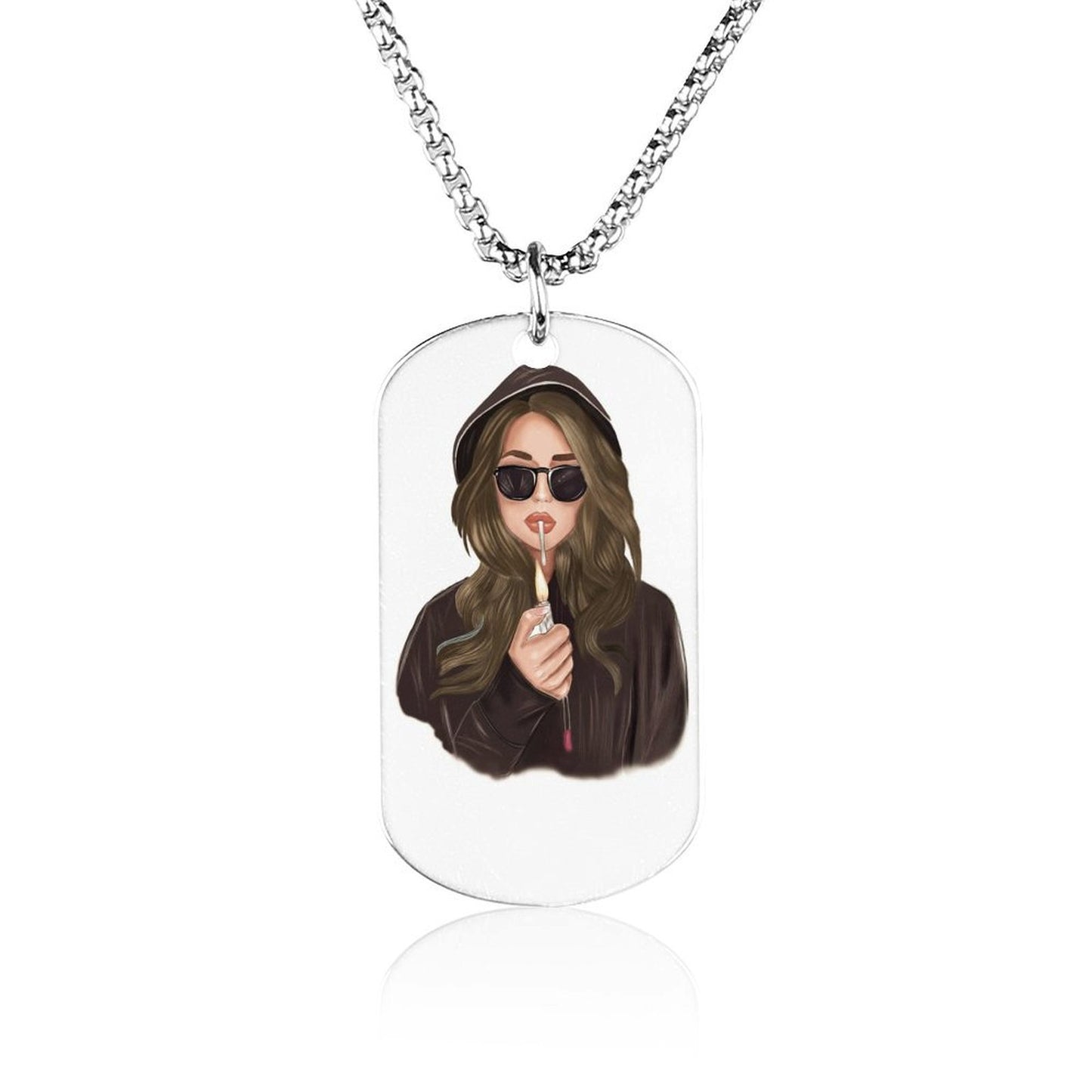 Custom Photo Dog Tag Memorial Necklace
