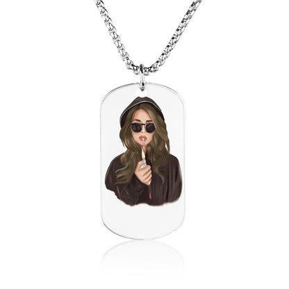 Custom Photo Dog Tag Memorial Necklace