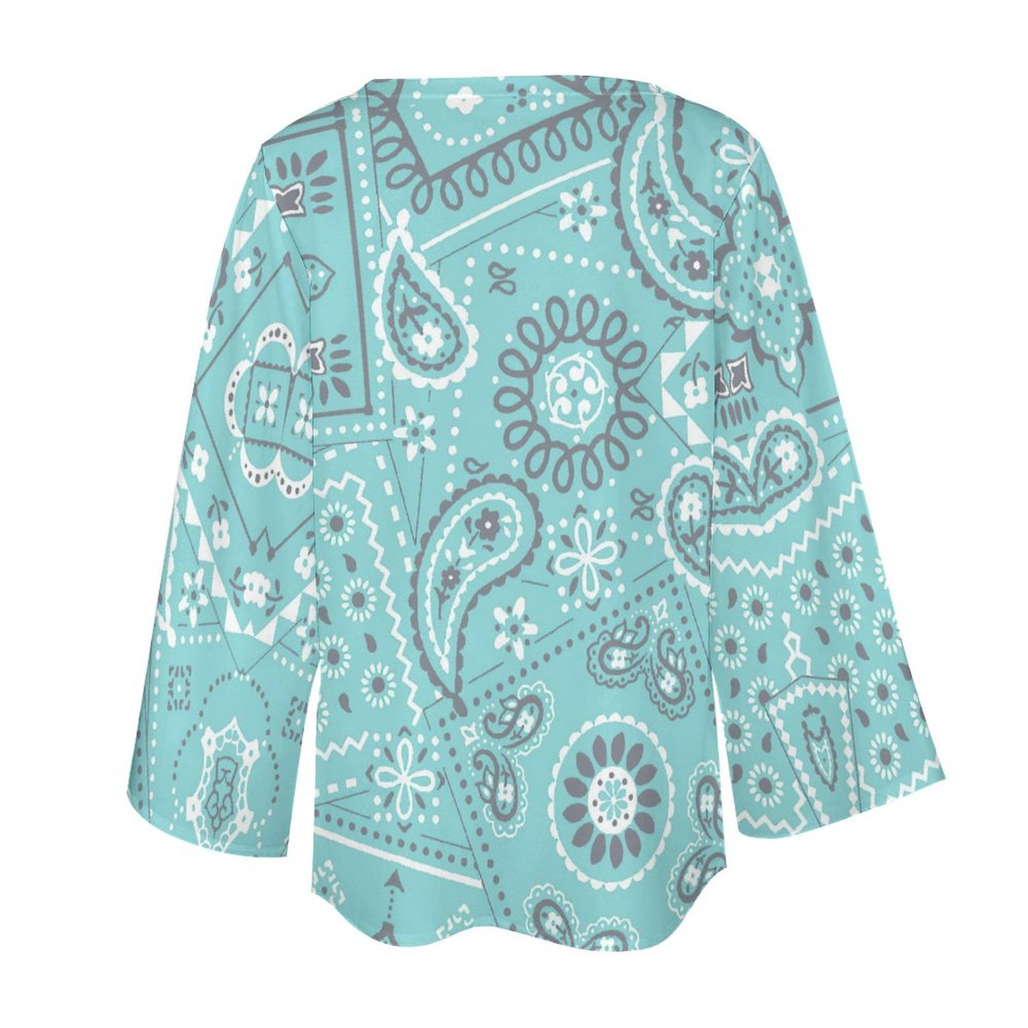 Custom Sheer Chiffon Long Sleeve Blouse | Boho Beach Top