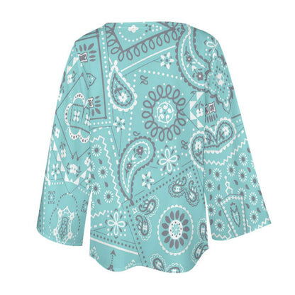 Custom Sheer Chiffon Long Sleeve Blouse | Boho Beach Top