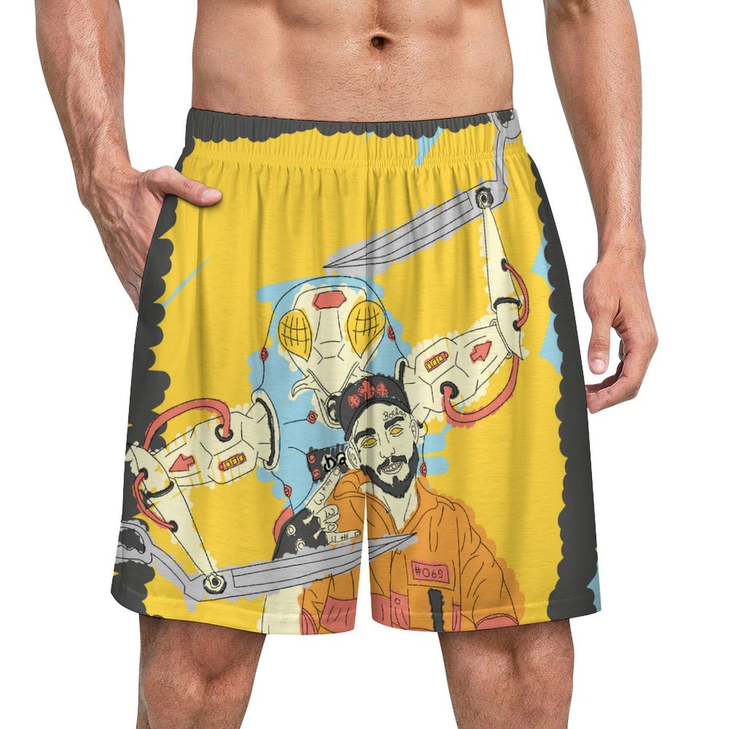 Custom Ice Silk Capri Pajama Shorts | Personalized Comfort Wear