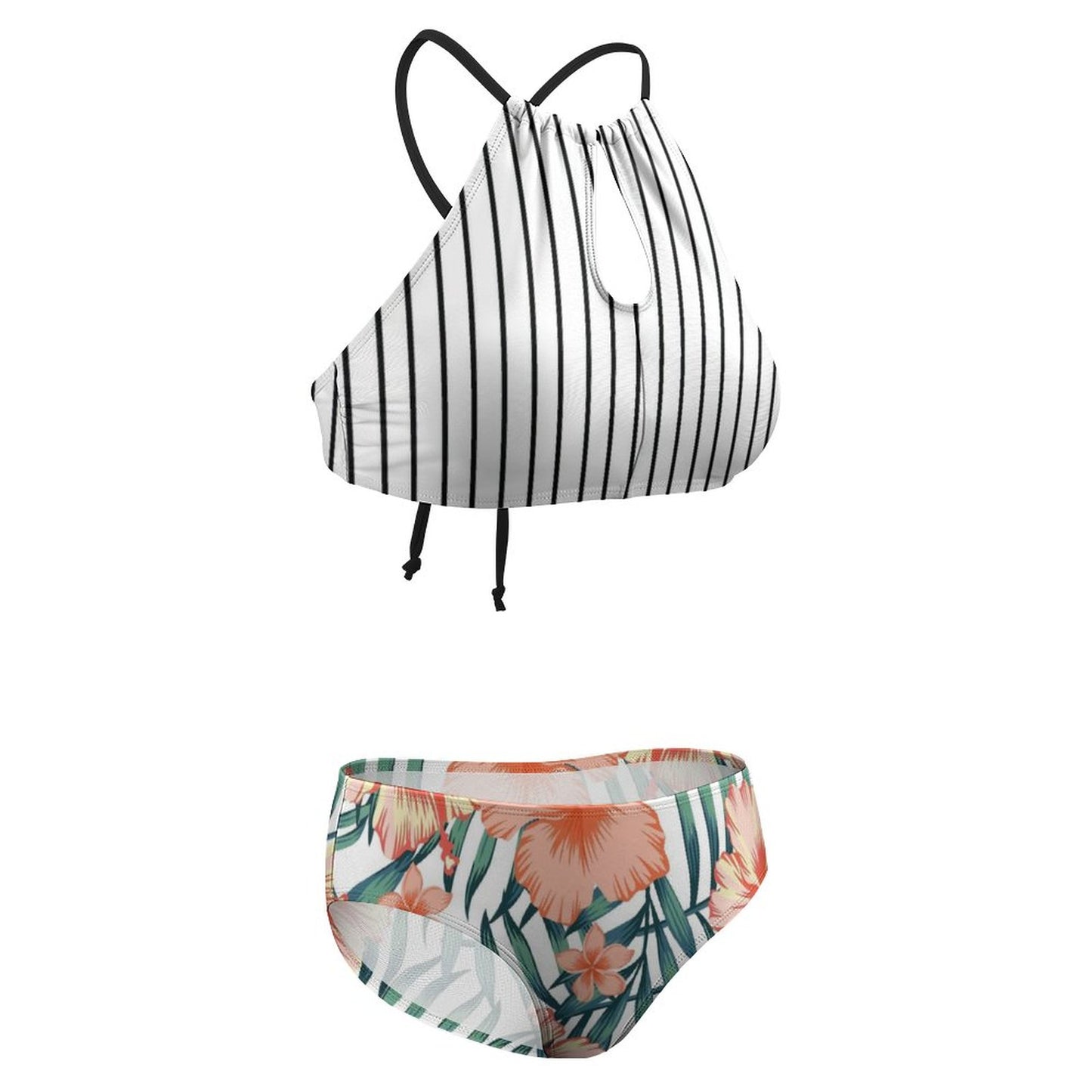 Custom Printed Halter Bikini Set