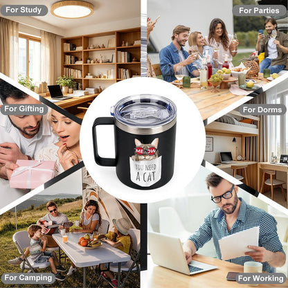 Custom 12oz Stainless Steel Insulated Mug with Double-Sided Print