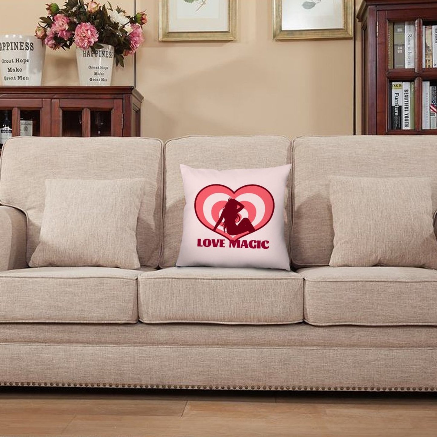 Personalized Double-Sided Polyester Throw Pillow Case | HD Print Decor