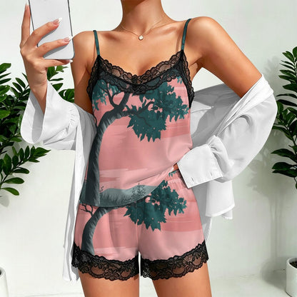 Pajama Set Natural Scenery, Realistic Painting, Sunset Scenery