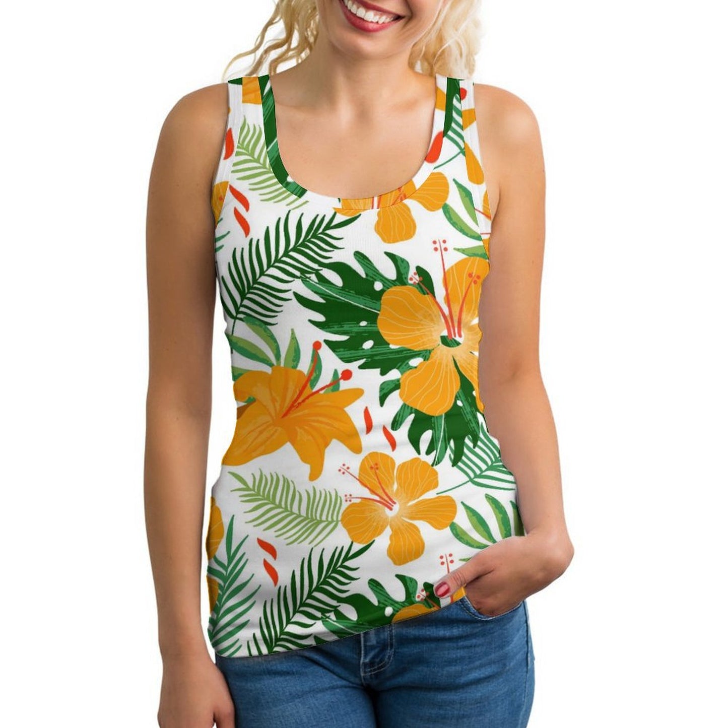 Custom Women's Milk Silk Sports Vest (SDS010) | Personalized Tank Top