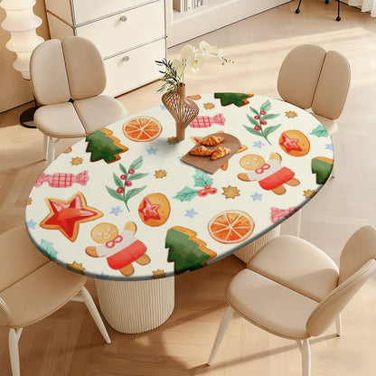 Custom Fitted Oval Tablecloth | Personalized Waterproof Table Cover