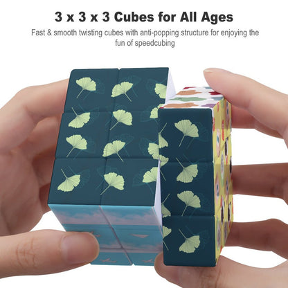 Custom Photo Magic Cube Personalized 3x3 Puzzle Brain Teaser | UV Print