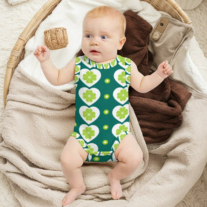 Custom Sleeveless Baby Romper in Pure Cotton with Personalized Printing