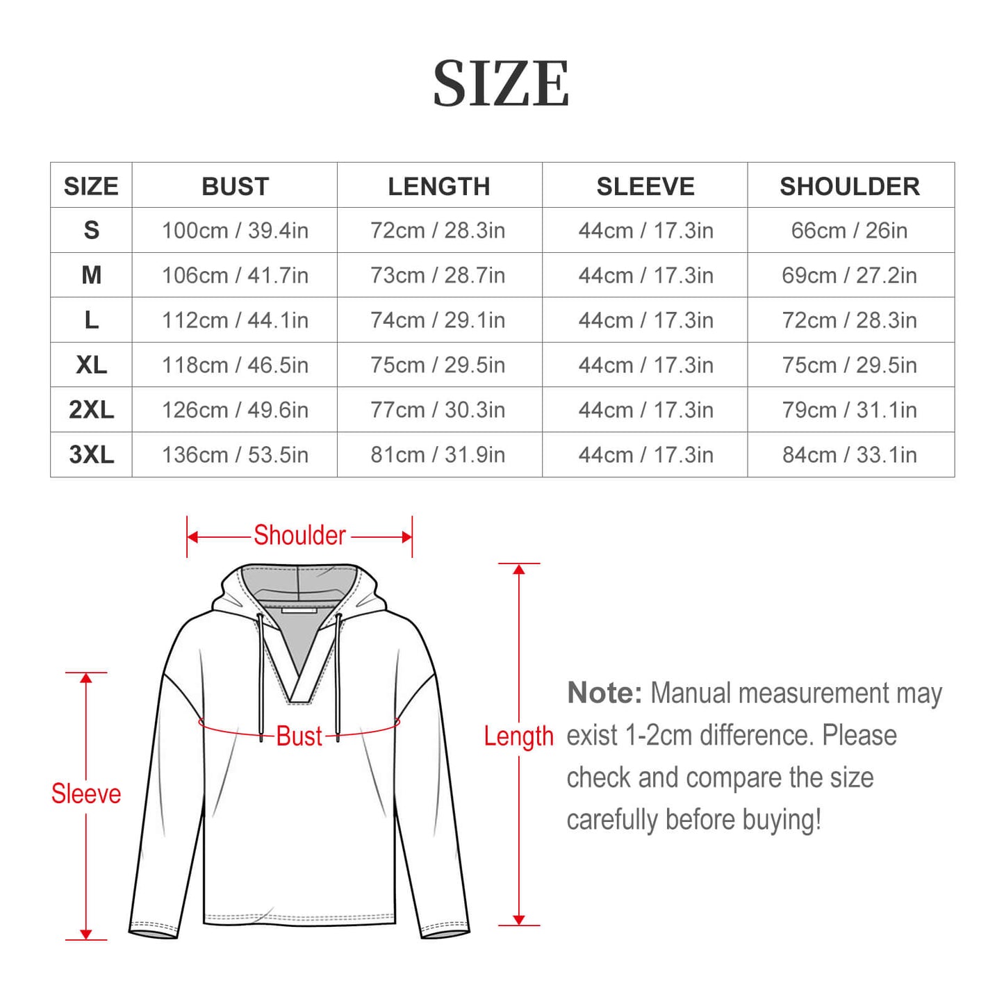 Custom Women's V-Neck Hoodie | Personalized Long Sleeve Hooded Top
