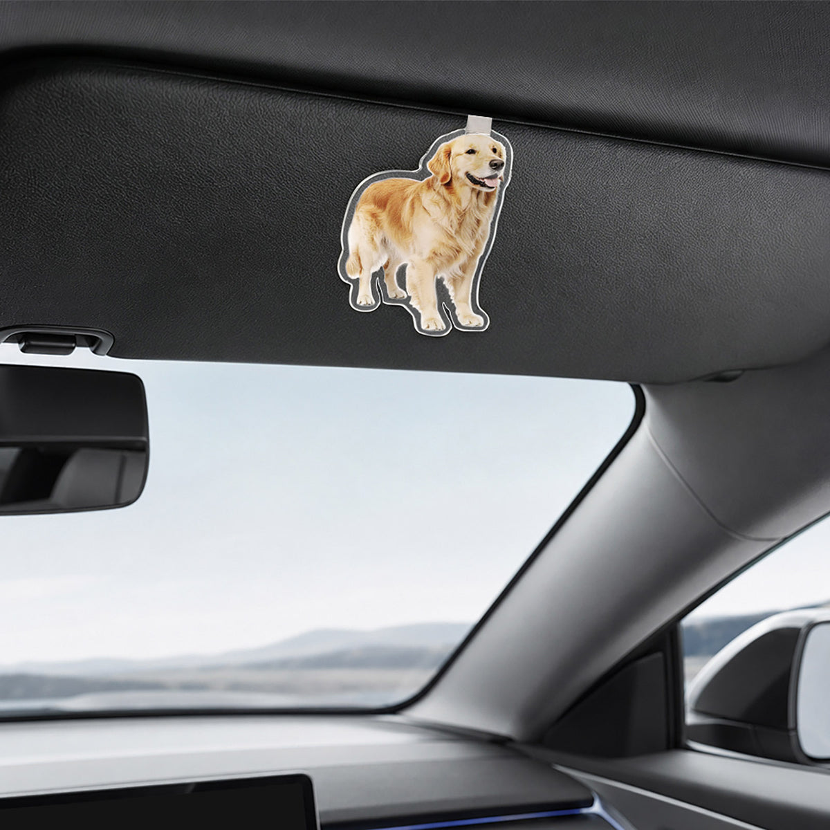 Custom Acrylic Car Visor Clip with Personalized Photo Print