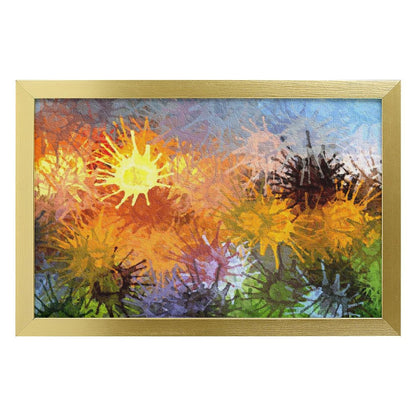 Custom Horizontal Framed Canvas | Black/Gold Frame Wall Art