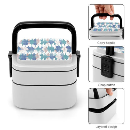 Custom Double Layer Bento Box: 1000ml Stackable Lunch Container