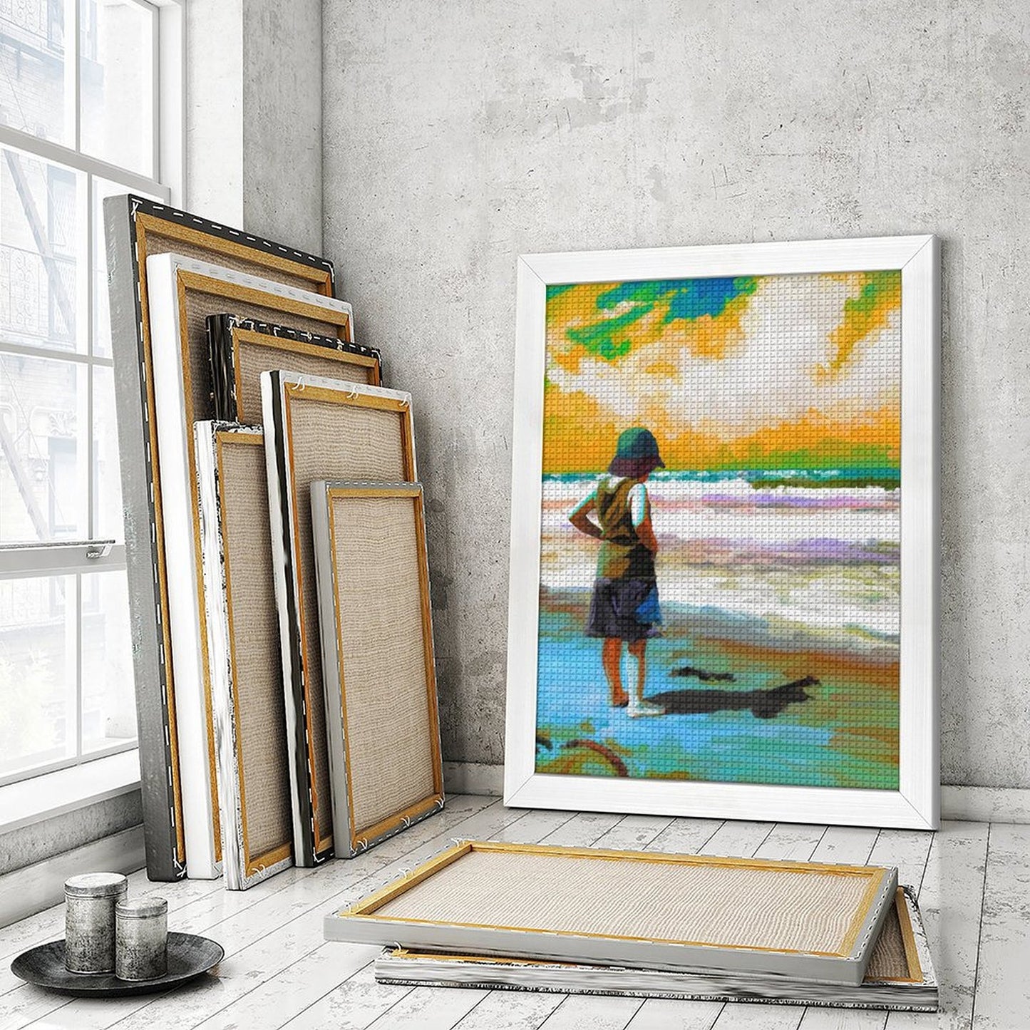 Custom Framed Diamond Painting | Square Drill Portrait Kit