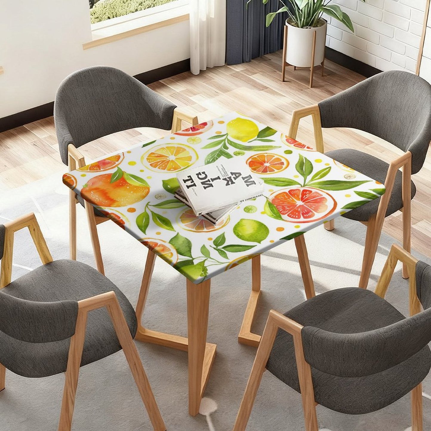 Custom Fitted Square Tablecloth for Patio, Dining & Events