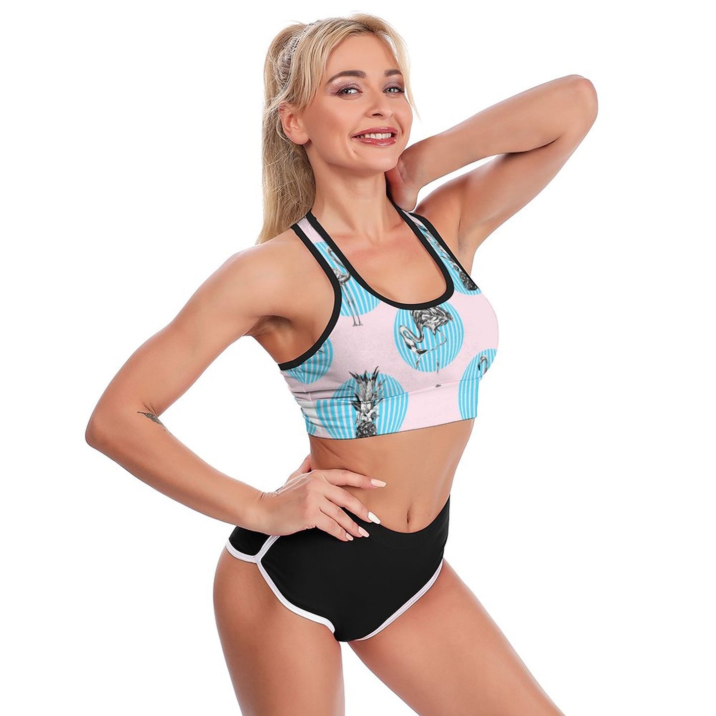 Custom Racerback Crop Top | Personalized Unpadded Sports Bra