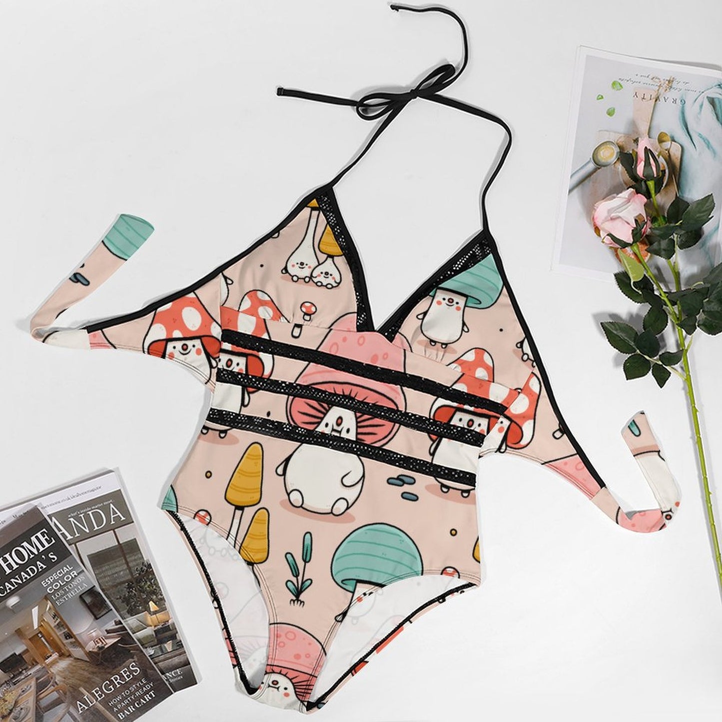 Custom Tie-Back Monokini Swimsuit | Personalized One-Piece Bathing Suit
