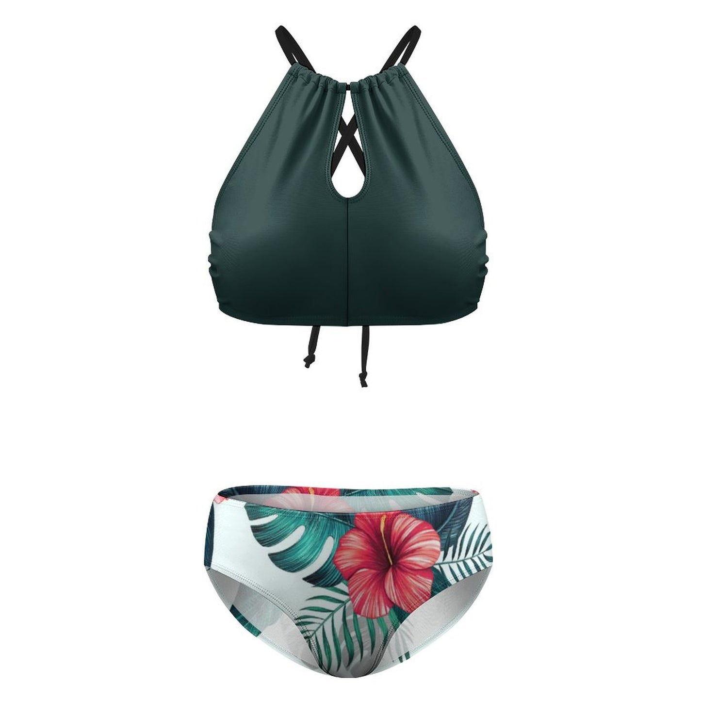 Custom Halter Neck Triangle Bikini Set | Adjustable Lift & Support